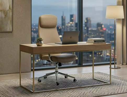 Кресло компьютерное SIGNAL Q-05 бежевый/хром