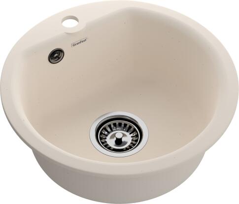 Кухонная мойка GRANFEST SMART SM-435 белый + сифон