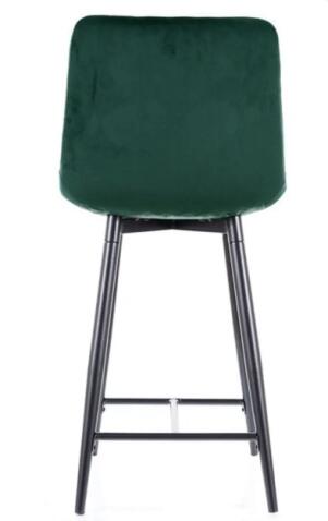 Стул барный SIGNAL CHIC H-2 Velvet Bluvel 78 зеленый/черный