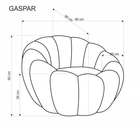 Кресло HALMAR GASPAR кремовый