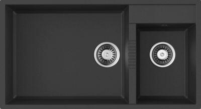 Кухонная мойка Omoikiri Tedori 85-2-U-BL Tetogranit/черный