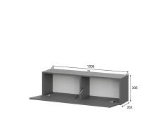 Шкаф NN Мебель (МС Денвер К) Графит серый, навесной