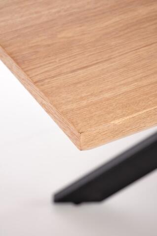 Стол обеденный HALMAR LEGARTO дуб натуральный/черный 160-200/90