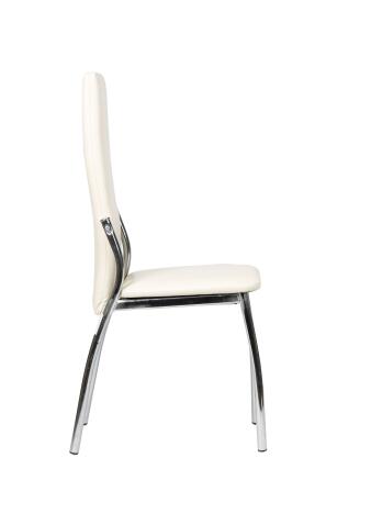 Стул ВВР Оскар ваниль/хром, экокожа