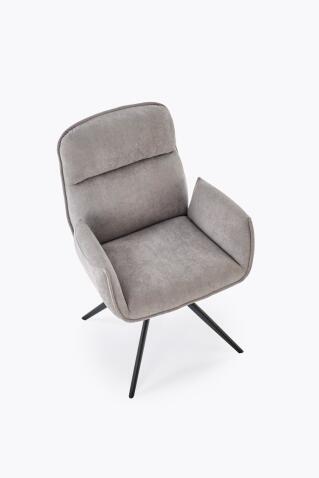 Стул HALMAR K574 серый/черный, поворотный