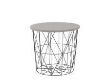 Стол журнальный HALMAR MARIFFA серый/черный, 42/41