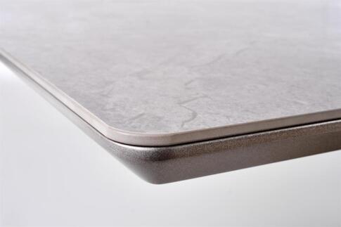 Стол обеденный HALMAR VALENTINO светло-серый/золотой 160-220/90