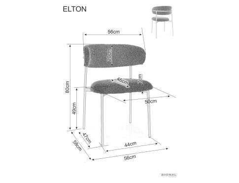 Стул SIGNAL ELTON бежевый/черный