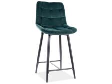Стул барный SIGNAL CHIC H-2 Velvet Bluvel 78 зеленый/черный