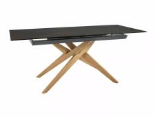 Стол обеденный SIGNAL LORETO Ceramic Ossido Bruno коричневый/дуб 180-230/90