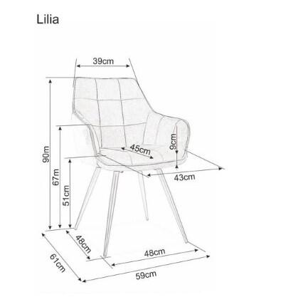 Стул SIGNAL LILIA Velvet Bluvel 19 черный/черный