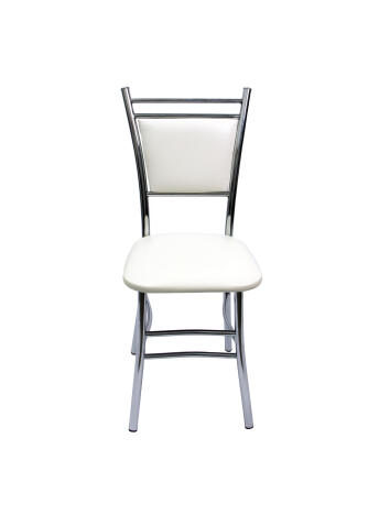Стул ВВР Мажор белый/хром, экокожа