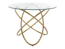 Стол обеденный SIGNAL ORBIT прозрачный/золотой 100