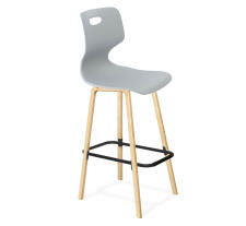 Стул барный Sheffilton SHT-ST58/S94 a5-7 серый/прозрачный лак/черный муар