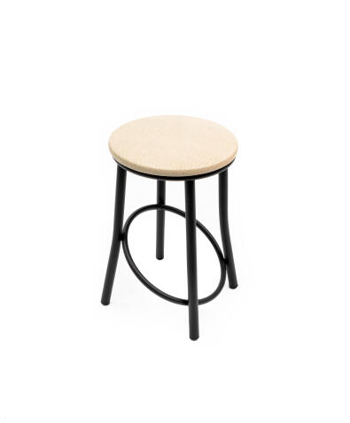 Табурет ВВР Сфера бежевый корокодил/черный, экокожа