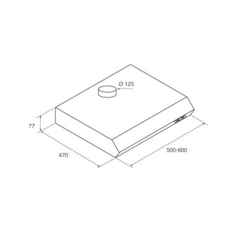 Вытяжка JET AIR SENTI WH/F/60