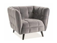 Кресло SIGNAL CASTELLO 1 Velvet Bluvel 14 серый/венге