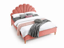 Кровать SIGNAL SANTANA Velvet Bluvel 52 античный розовый/дуб 160/200