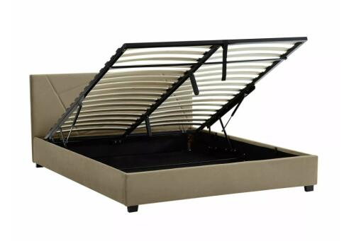 Кровать SIGNAL COLUMBIA Velvet Bluvel 28 бежевый, 160/200