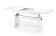 Стол-трансформер HALMAR ERIKA белый 120-160/70