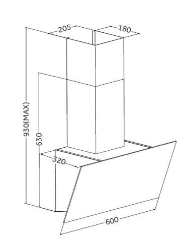 Вытяжка ZORG TECHNOLOGY ATLANTIS 1060 60 S черный