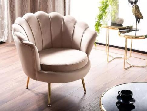 Кресло SIGNAL CAMELLIA Velvet Bluvel 28 бежевый/золотой