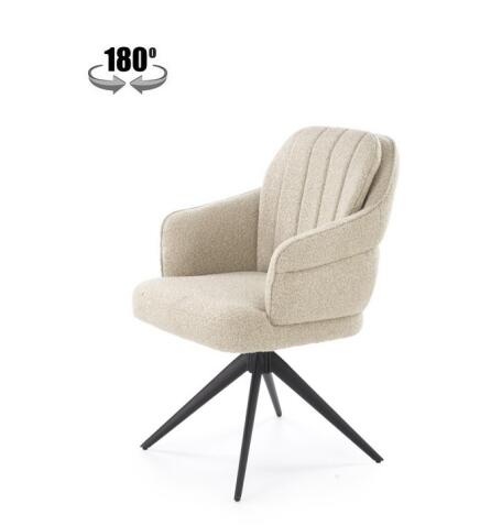 Стул HALMAR K570 бежевый/черный, поворотный