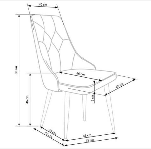 Стул HALMAR K365 темно-синий/черный