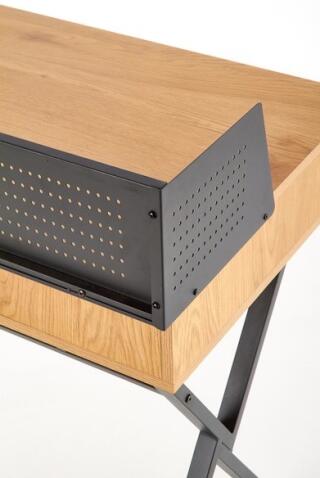 Стол компьютерный HALMAR B43 дуб золотой/черный