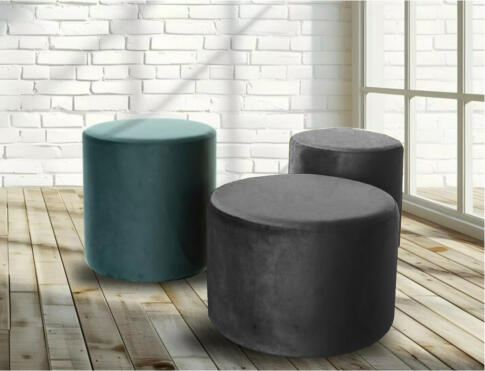 Пуф SIGNAL DOTI A Velvet Bluvel 19 черный