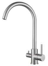 Смеситель для кухни GRANFEST QUARZ Z-5420 нержавейка