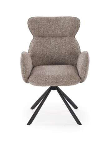 Стул HALMAR K571 темно-бежевый/черный, поворотный