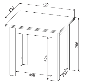 Стол обеденный NN Мебель СО 3 Белый, раскладной