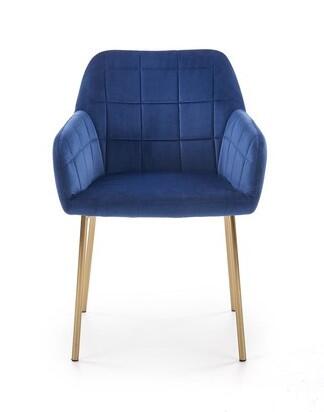 Стул HALMAR K306  синий/золотой