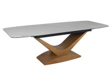 Стол обеденный SIGNAL DOLCE Ceramic Statuario Venato белый/дуб 180-240/95