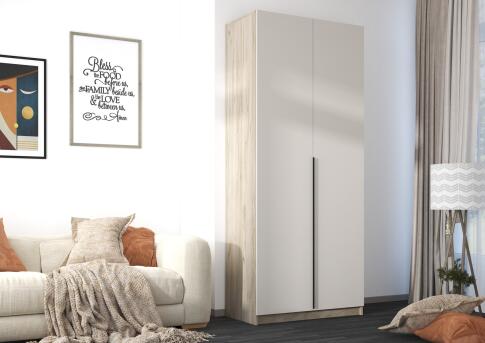 Шкаф МК Стиль БОХО ШК-001 ЛДСП дуб крафт серый/кашемир