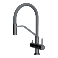 Смеситель для кухни Omoikiri Akeno GM-GR вороненая сталь/серый