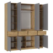 Шкаф МК Стиль БОСТОН ШК-004 ЛДСП дуб крафт золотой/серый шифер