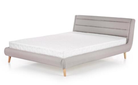 Кровать HALMAR ELANDA светло-серый/натуральный, 160/200