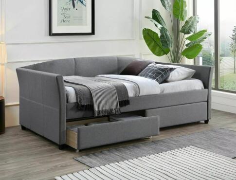 Кровать SIGNAL LANTA tap. 54 серый, 90/200