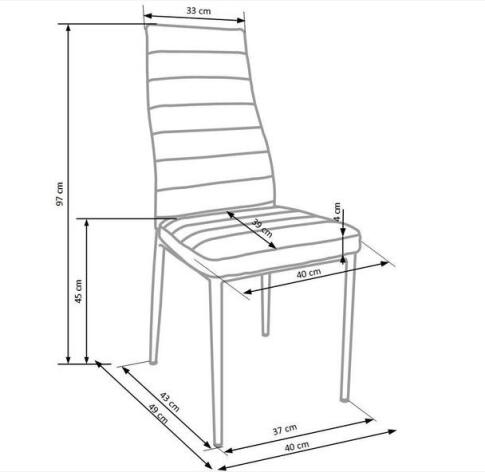 Стул HALMAR K70 темно-коричневый/хром