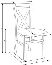 Стул HALMAR DARIUSZ 2 белый/белый