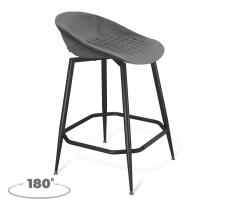 Стул полубарный Sheffilton SHT-ST19-SF2/S1480-1 туманная дымка/черный муар, поворотный Стул полубарный Sheffilton SHT-ST19-SF2/S1480-1 туманная дымка/черный муар, поворотный