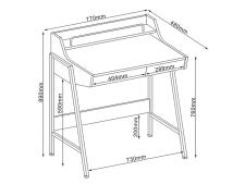 Стол компьютерный SIGNAL B-168 дуб/коричневый, 77/48/89