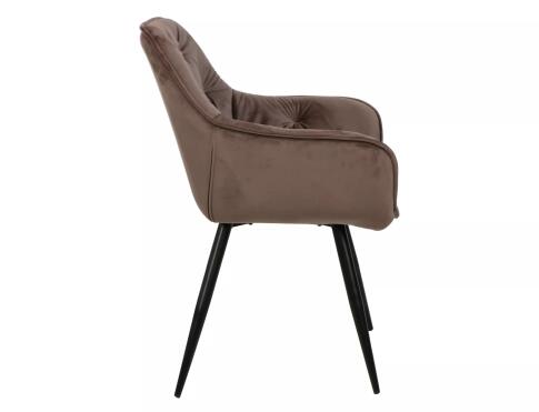 Стул SIGNAL CHERRY Velvet Bluvel 38 капучино/черный