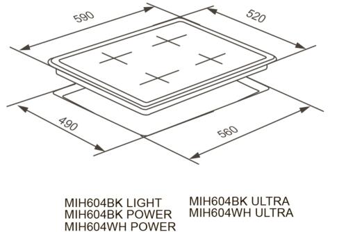 Варочная панель индукционная MEFERI MIH604WH ULTRA