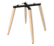 Каркас стула Sheffilton SHT-S95-W прозрачный лак/черный муар