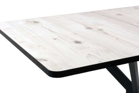 Стол ВВР Миллер бискайская сосна/черный №7, Пластик 120-160/80