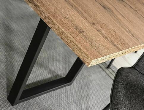 Стол обеденный SIGNAL VITO дуб артизан/черный 140-180/85