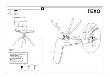 Стул SIGNAL TEXO Velvet Bluvel 14 серый/черный